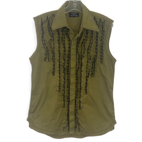 Jan Hilmer Other - JAN HILMER sleeveless button down shirt green